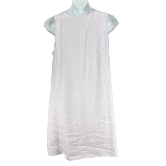 J. Jill Love Linen Women XL Lavender Sleeveless Shift Dress Minimalist Lagenlook - Picture 4 of 14